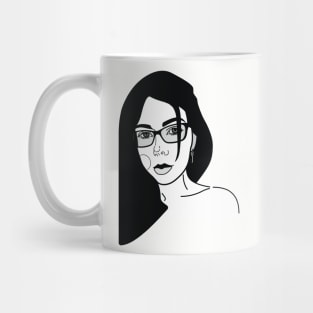 Girl with glasses Mug